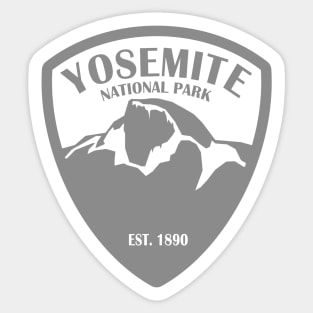 Yosemite Park Badge - Gray Sticker